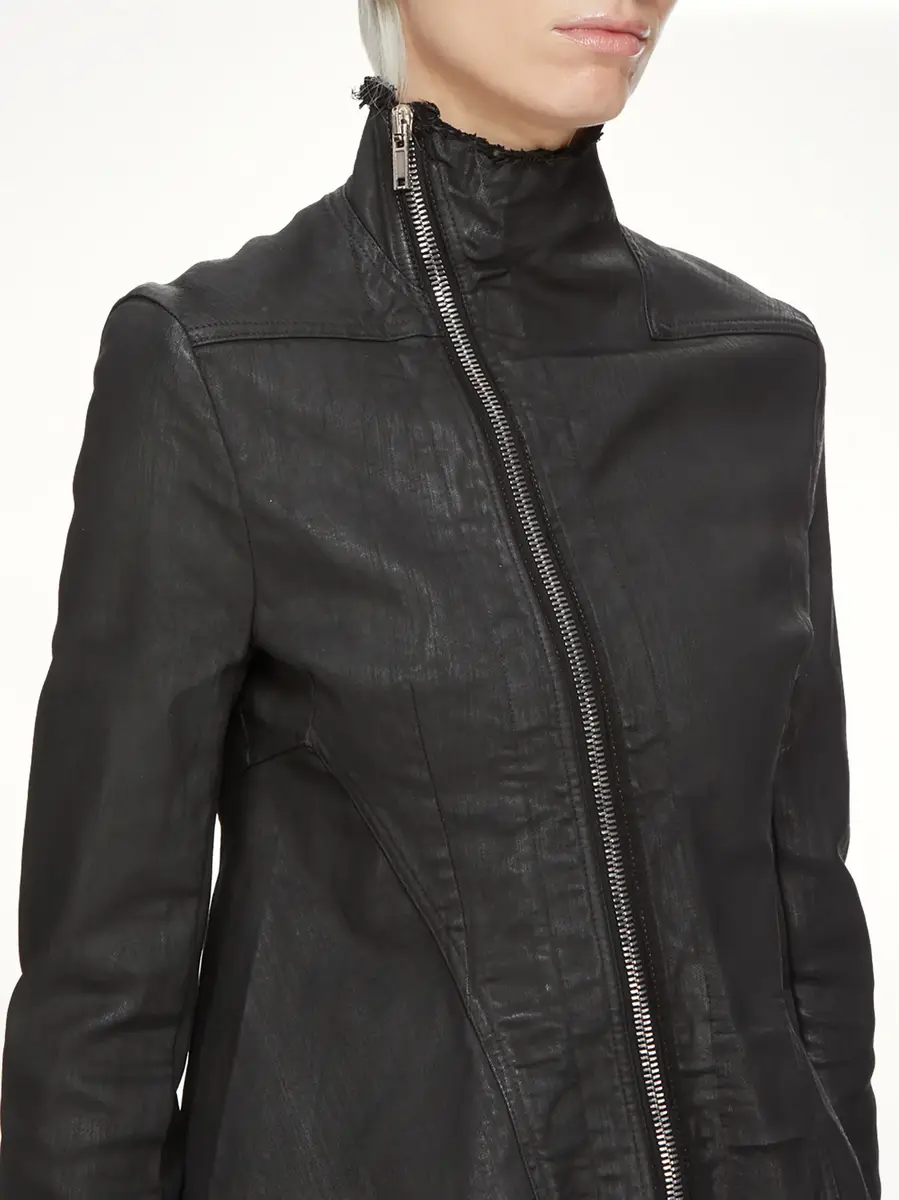 RICK OWENS DRKSHDW Stretch Denim Naska Gary Jacket in Black Wax | Thumbnail 5 RICK OWENS DRKSHDW Stretch Denim Naska Gary Jacket in Black Wax | Thumbnail 5
