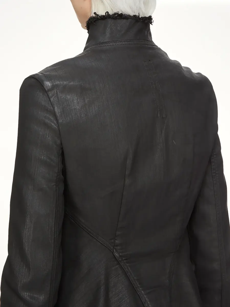 RICK OWENS DRKSHDW Stretch Denim Naska Gary Jacket in Black Wax | Thumbnail 6 RICK OWENS DRKSHDW Stretch Denim Naska Gary Jacket in Black Wax | Thumbnail 6