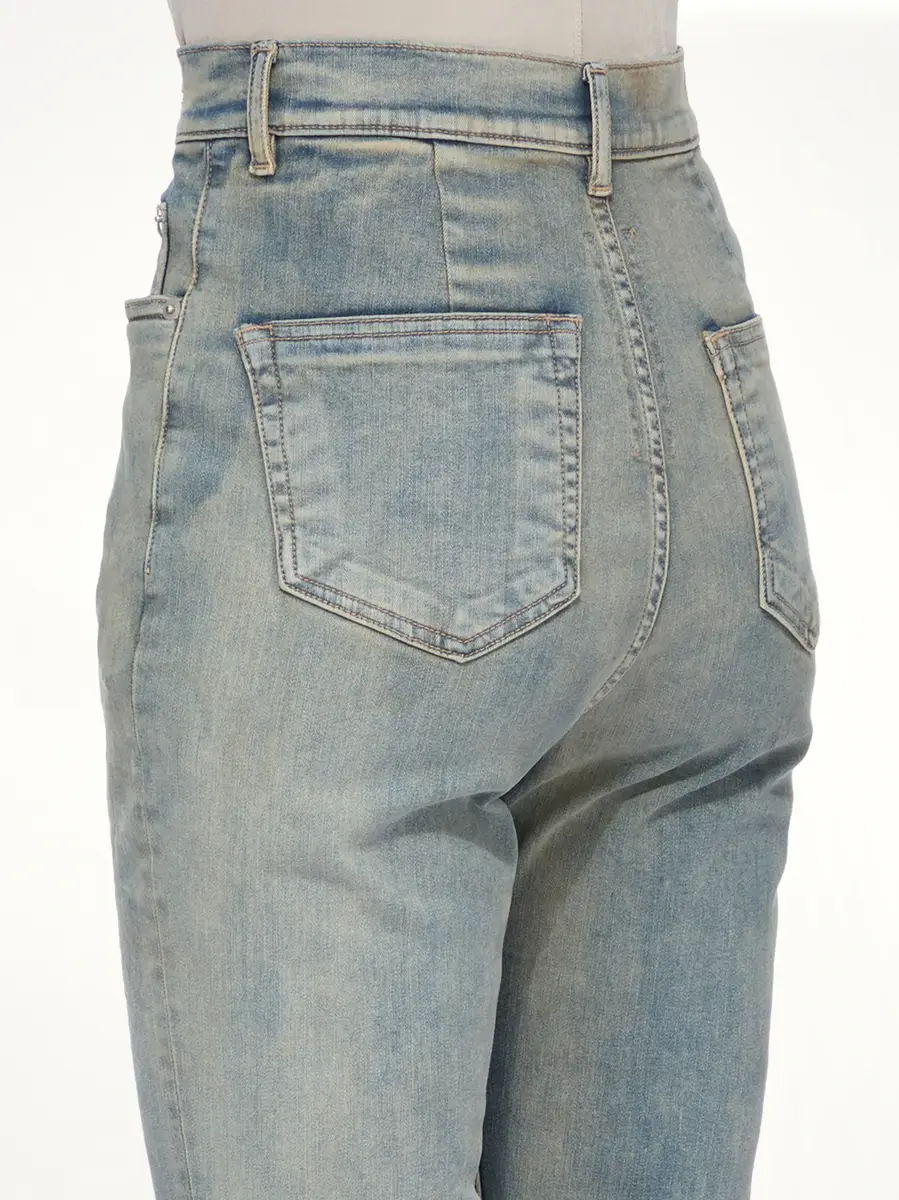 RICK OWENS DRKSHDW Stretch Denim Bolan Bootcut in Mineral Indigo | Thumbnail 6 RICK OWENS DRKSHDW Stretch Denim Bolan Bootcut in Mineral Indigo | Thumbnail 6