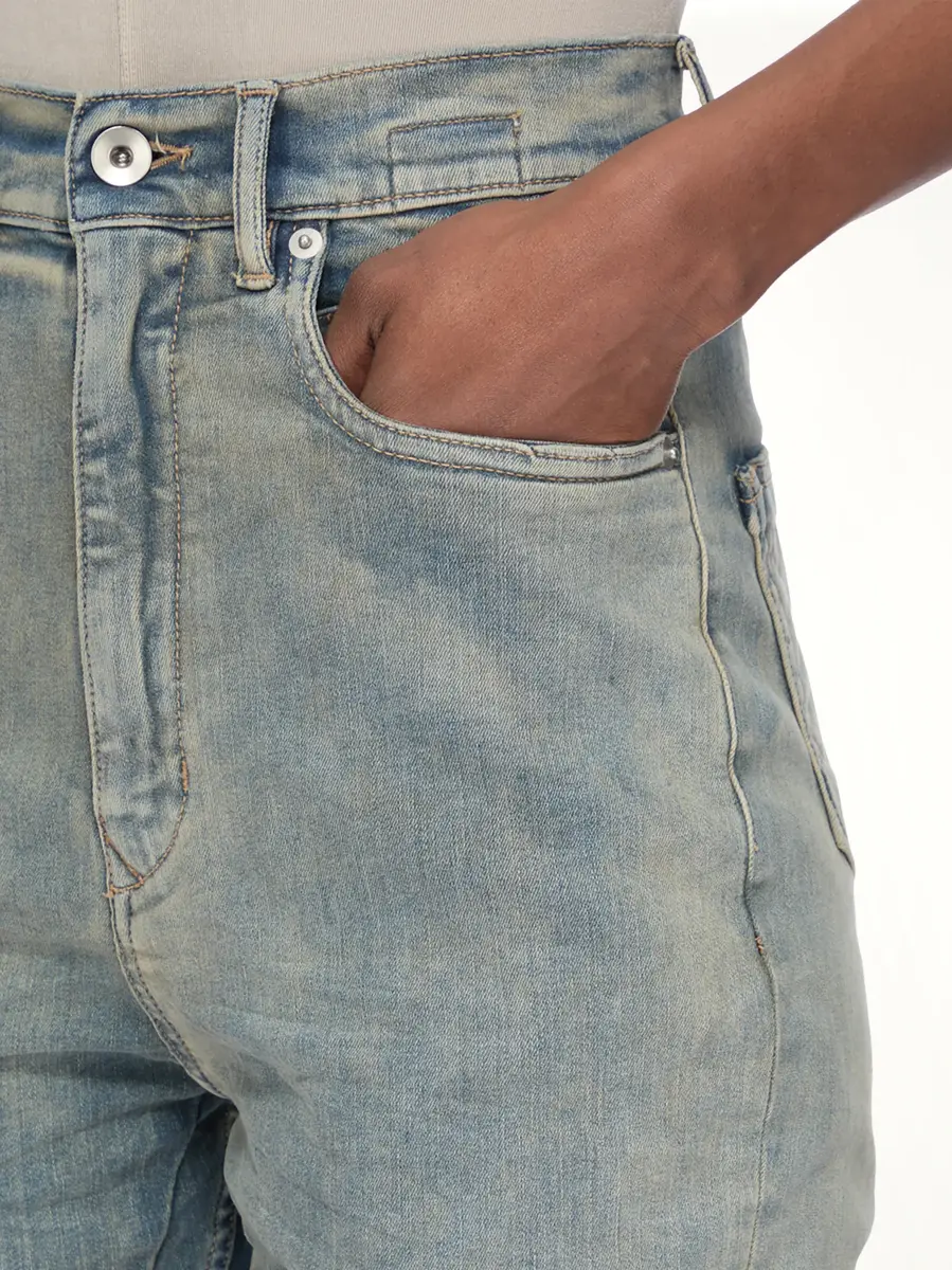 RICK OWENS DRKSHDW Stretch Denim Bolan Bootcut in Mineral Indigo | Thumbnail 7 RICK OWENS DRKSHDW Stretch Denim Bolan Bootcut in Mineral Indigo | Thumbnail 7