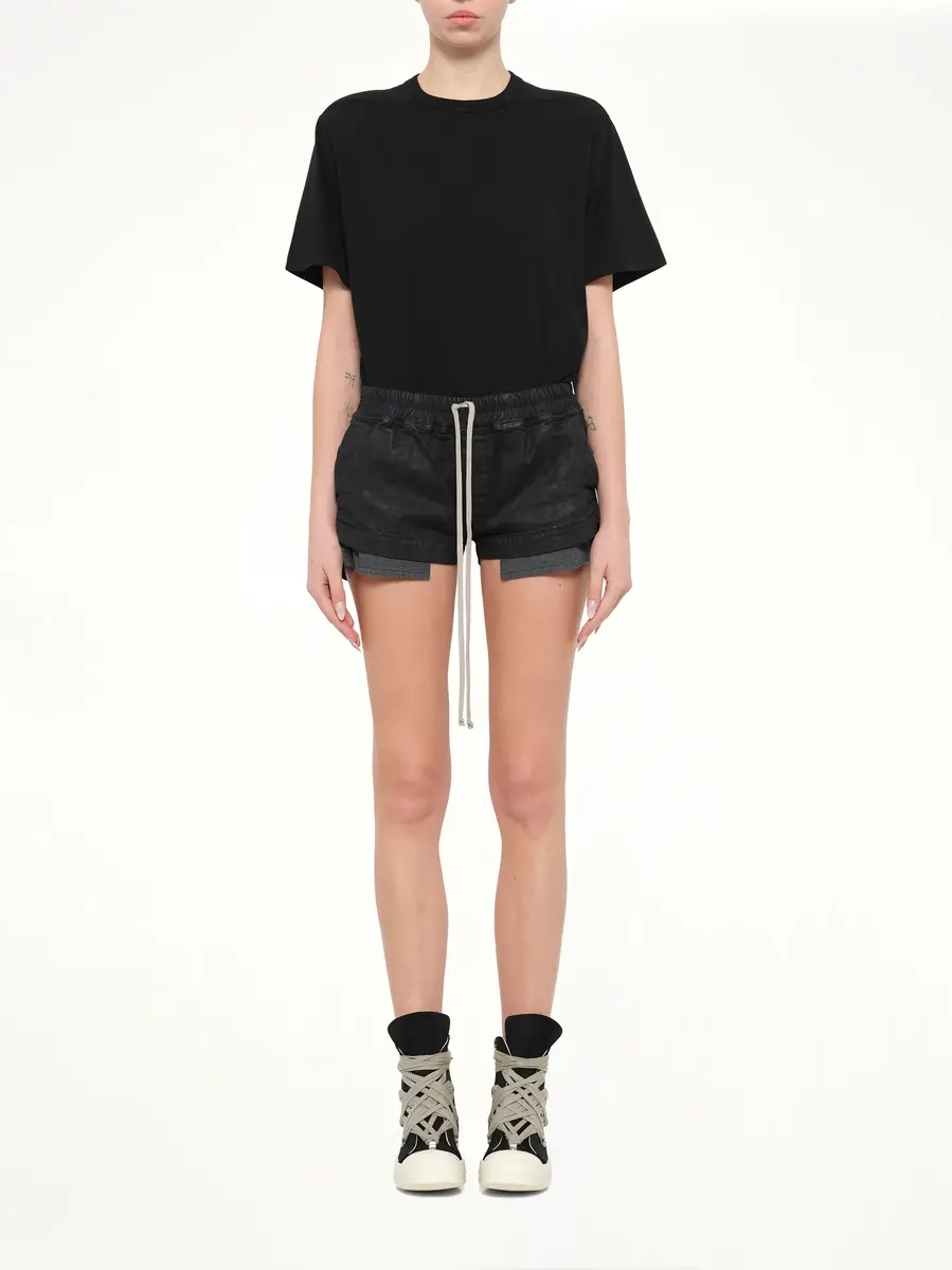 RICK OWENS DRKSHDW Stretch Denim Fog Boxers in Black Wax | Thumbnail 7 RICK OWENS DRKSHDW Stretch Denim Fog Boxers in Black Wax | Thumbnail 7