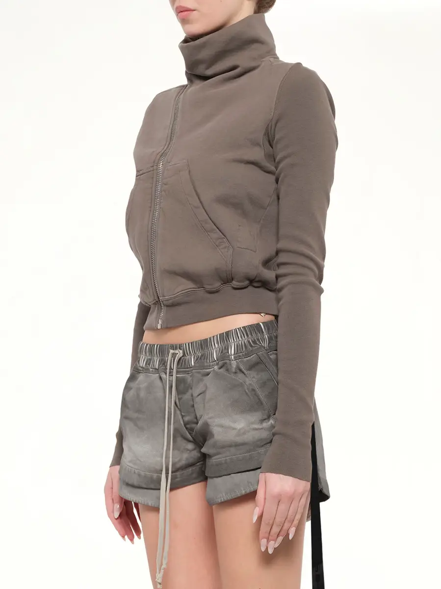 RICK OWENS DRKSHDW Furka Jersey Mountain Sweatshirt in Dust | Thumbnail 3 RICK OWENS DRKSHDW Furka Jersey Mountain Sweatshirt in Dust | Thumbnail 3