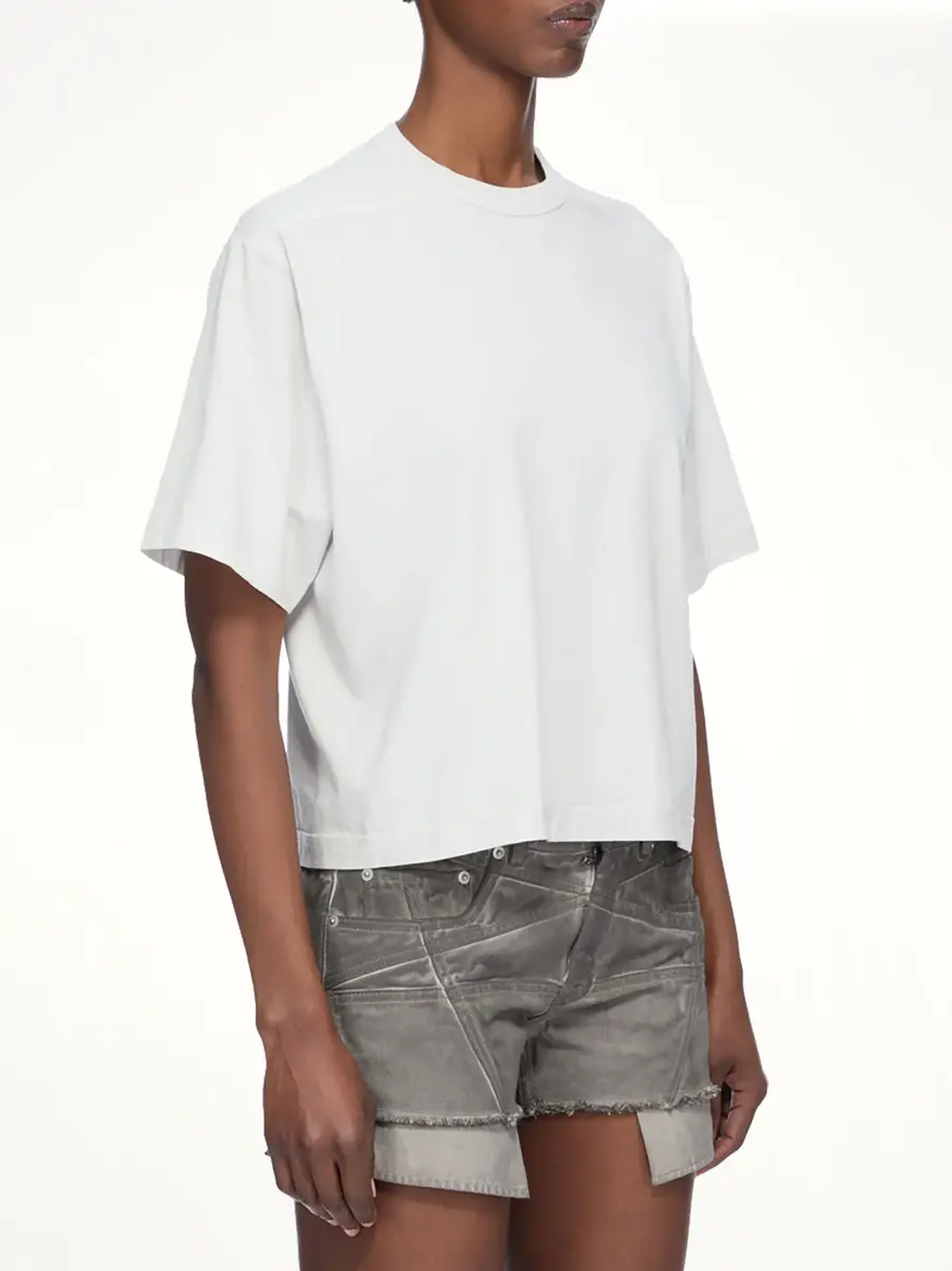 RICK OWENS DRKSHDW Basic SS T-shirt in Milk Wash | Thumbnail 3 RICK OWENS DRKSHDW Basic SS T-shirt in Milk Wash | Thumbnail 3