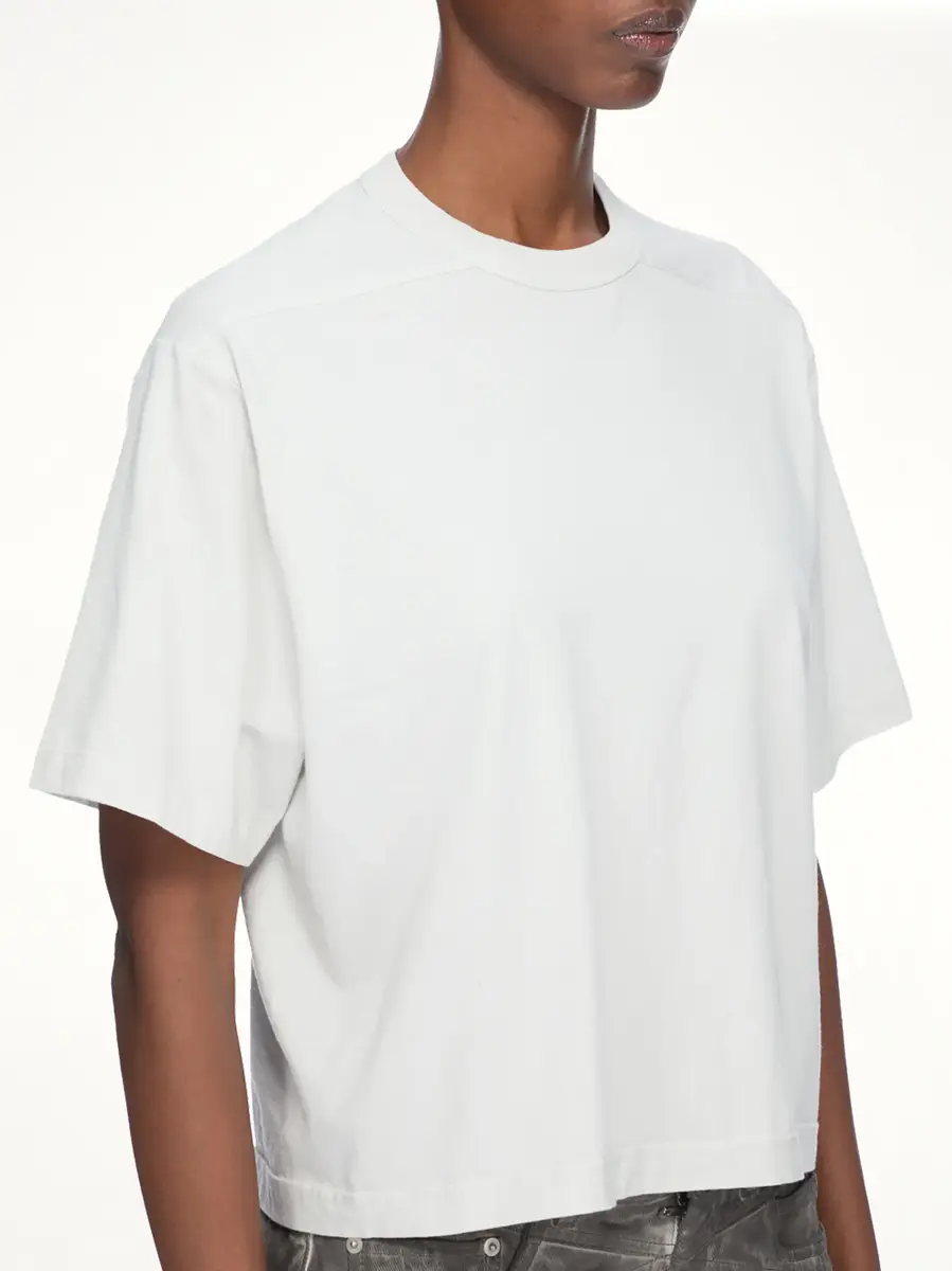RICK OWENS DRKSHDW Basic SS T-shirt in Milk Wash | Thumbnail 5 RICK OWENS DRKSHDW Basic SS T-shirt in Milk Wash | Thumbnail 5