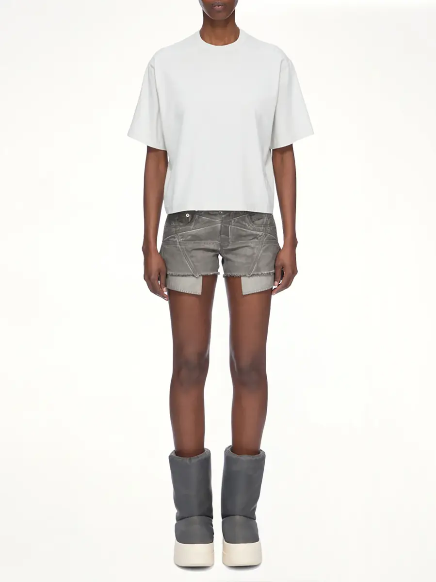 RICK OWENS DRKSHDW Basic SS T-shirt in Milk Wash | Thumbnail 7 RICK OWENS DRKSHDW Basic SS T-shirt in Milk Wash | Thumbnail 7