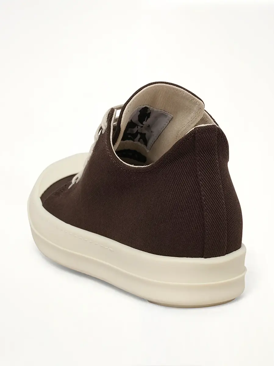RICK OWENS DRKSHDW 13oz Overdyed Denim Low Sneaks in Dark Dust | Thumbnail 3 RICK OWENS DRKSHDW 13oz Overdyed Denim Low Sneaks in Dark Dust | Thumbnail 3