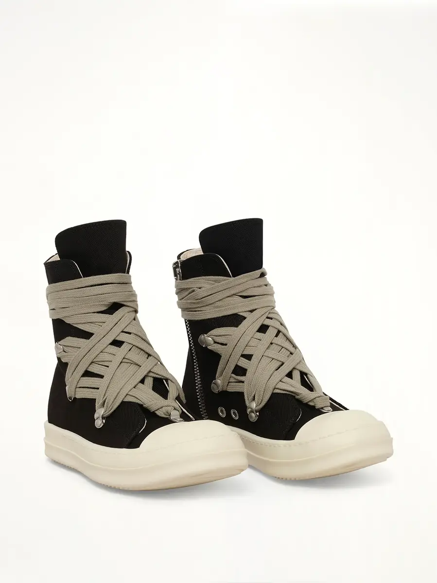 RICK OWENS DRKSHDW 13oz Overdyed Denim Megalace Sneaks | Thumbnail 2