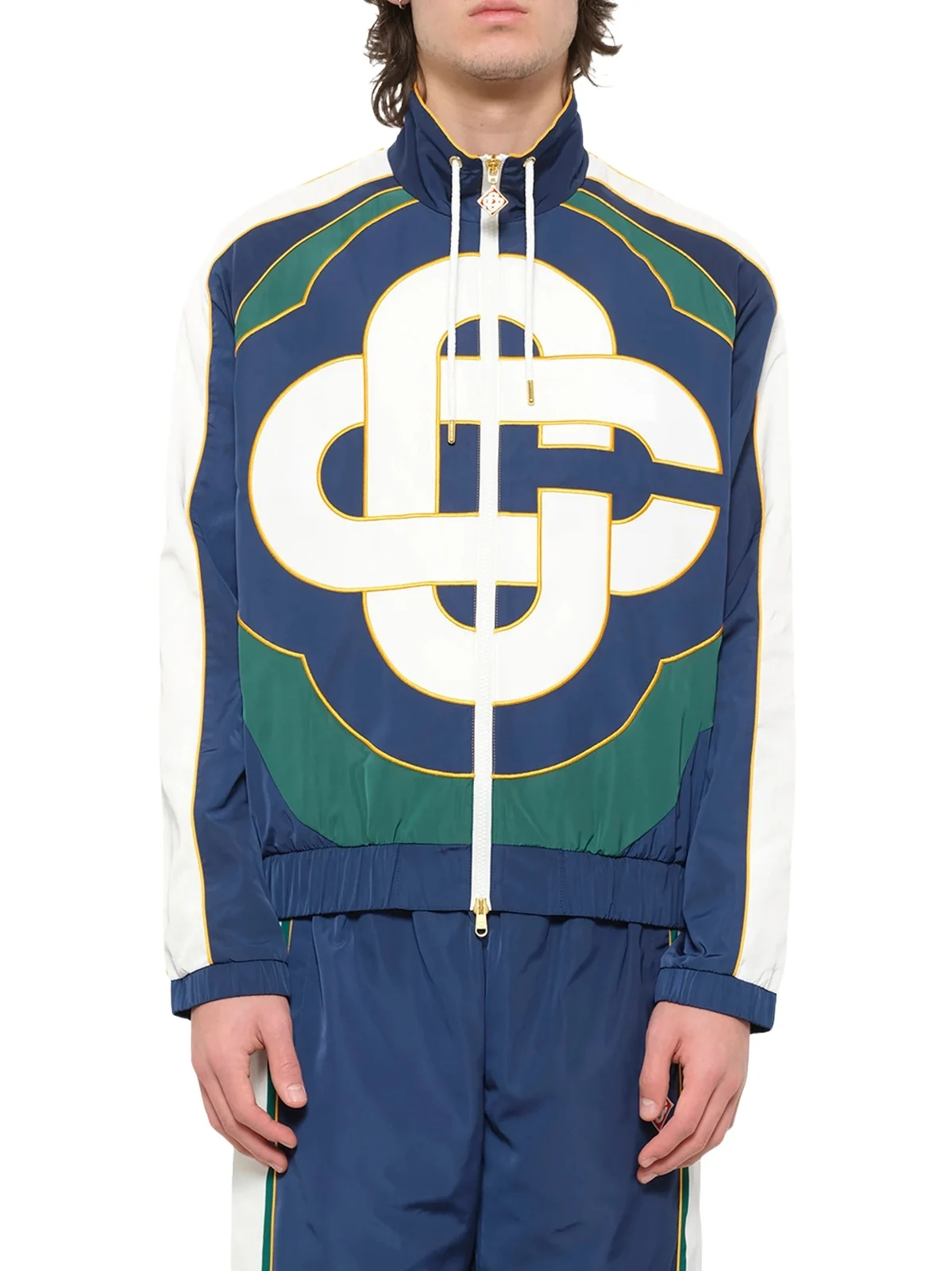 Casablanca CC Applique Colourblock Windbreaker Jacket