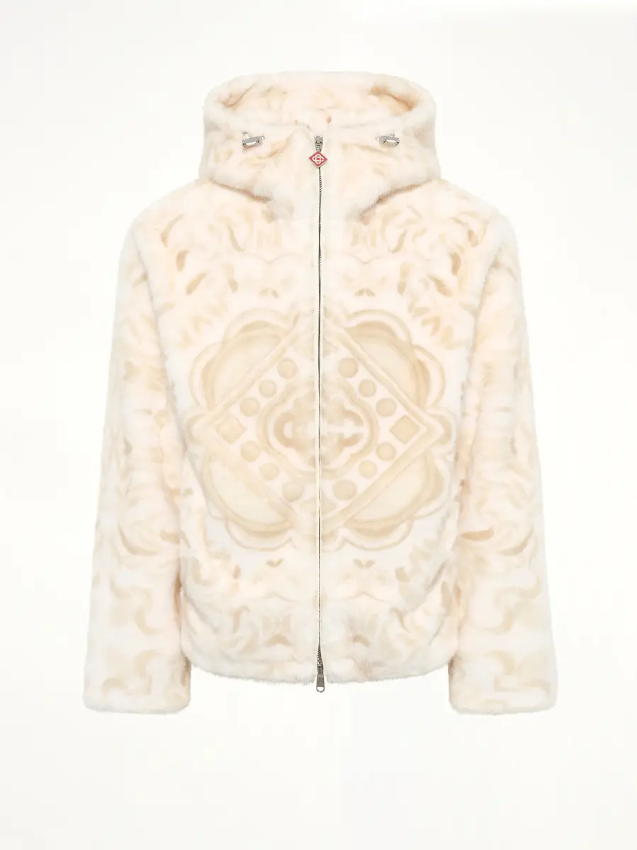 Casablanca Carpet Print Faux Fur Hoodie | Thumbnail 2 Casablanca Carpet Print Faux Fur Hoodie | Thumbnail 2