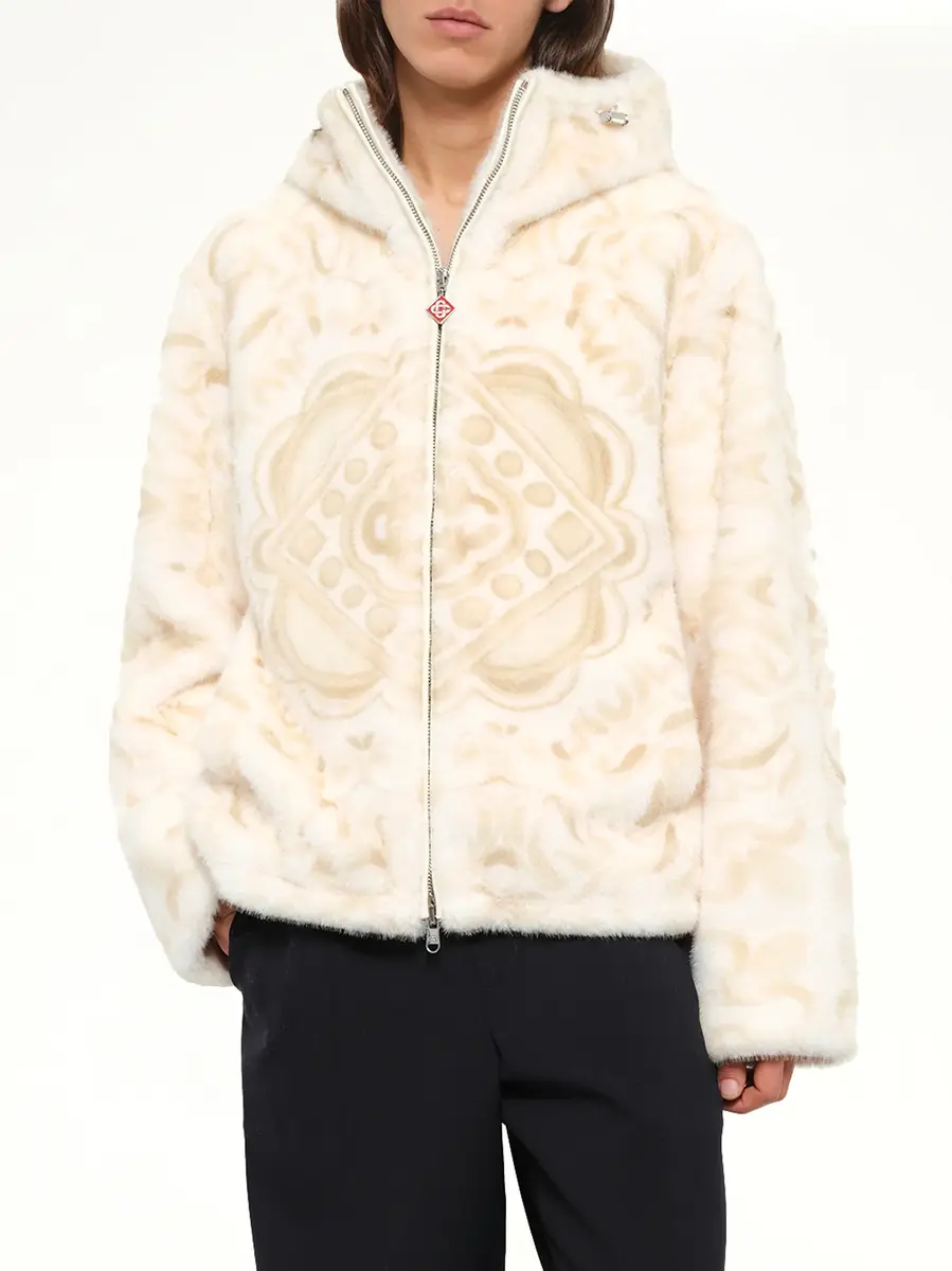 Casablanca Carpet Print Faux Fur Hoodie | Thumbnail 6 Casablanca Carpet Print Faux Fur Hoodie | Thumbnail 6