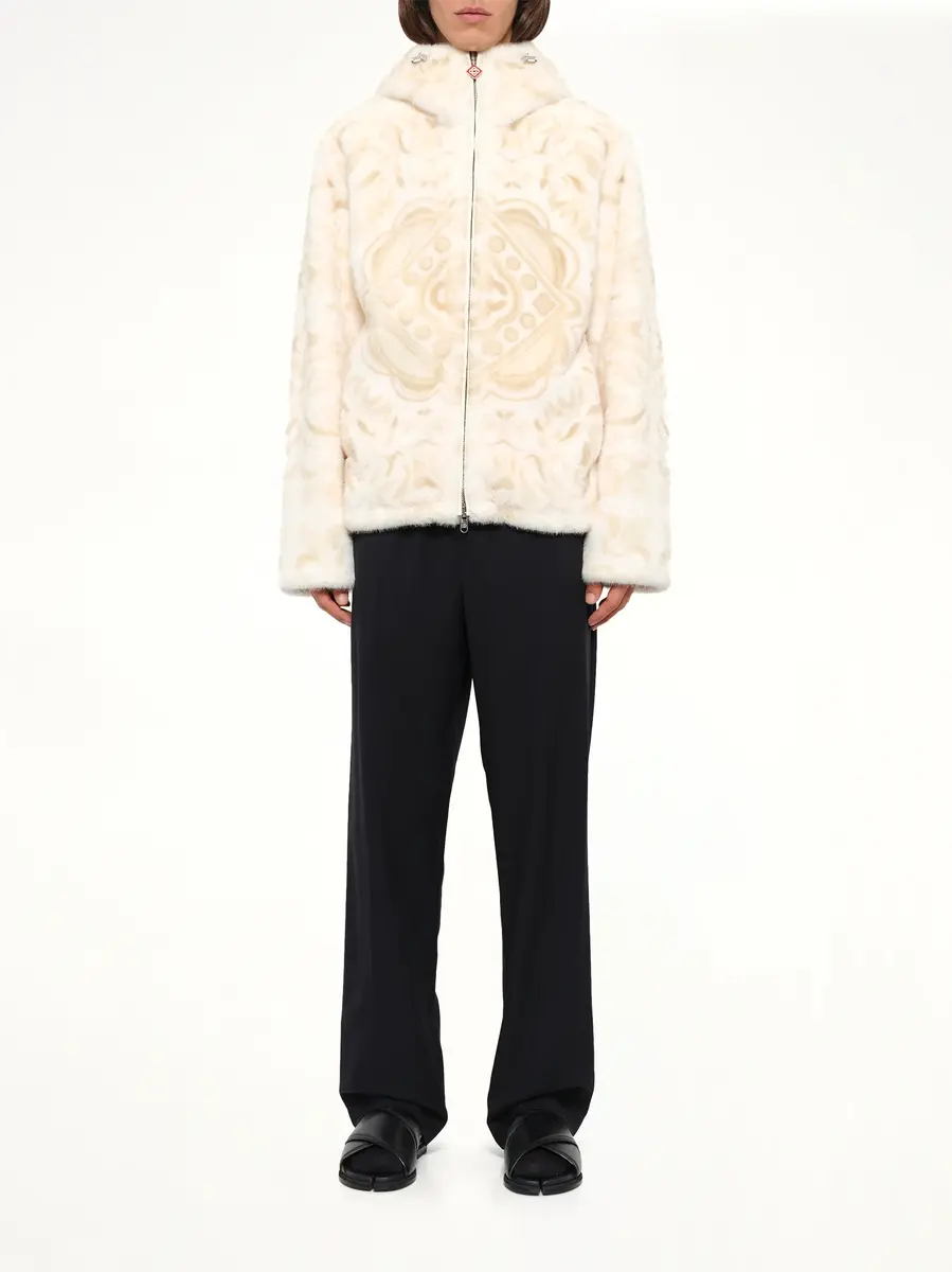 Casablanca Carpet Print Faux Fur Hoodie | Thumbnail 7 Casablanca Carpet Print Faux Fur Hoodie | Thumbnail 7