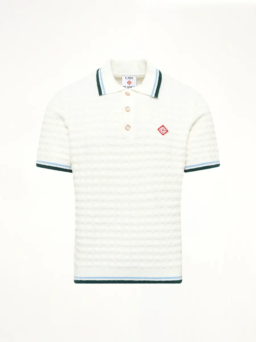 Casablanca Boucle Short Sleeve Polo | Thumbnail 2