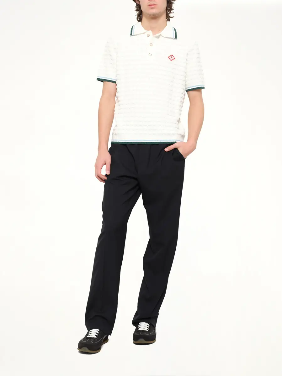 Casablanca Boucle Short Sleeve Polo | Thumbnail 4