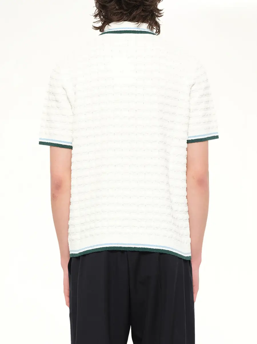 Casablanca Boucle Short Sleeve Polo | Thumbnail 5