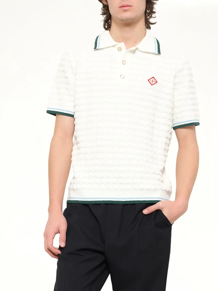 Casablanca Boucle Short Sleeve Polo | Thumbnail 6