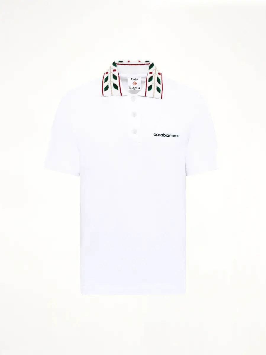 Casablanca Textured Laurel Pique Polo | Thumbnail 2 Casablanca Textured Laurel Pique Polo | Thumbnail 2