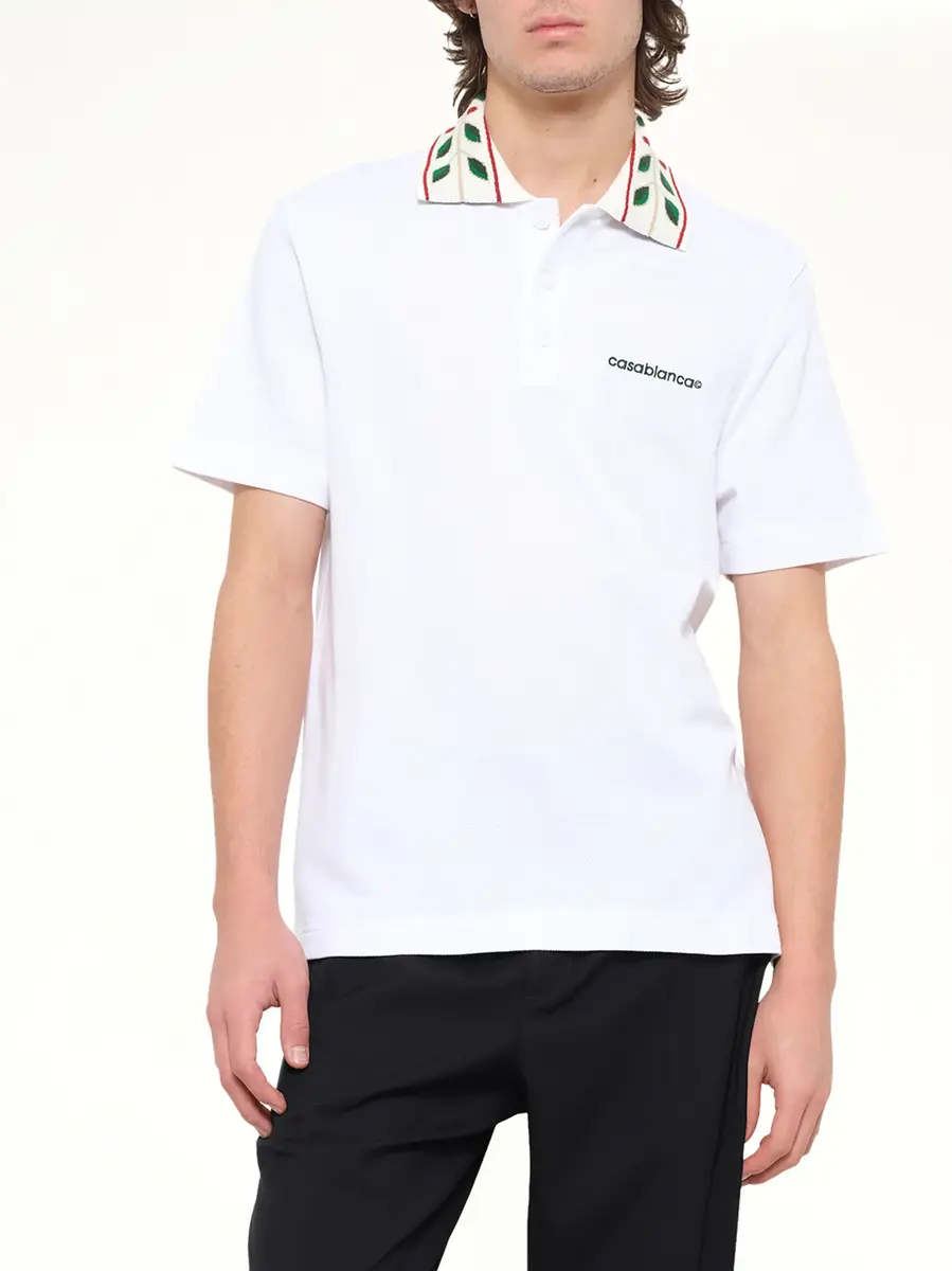 Casablanca Textured Laurel Pique Polo | Thumbnail 6 Casablanca Textured Laurel Pique Polo | Thumbnail 6