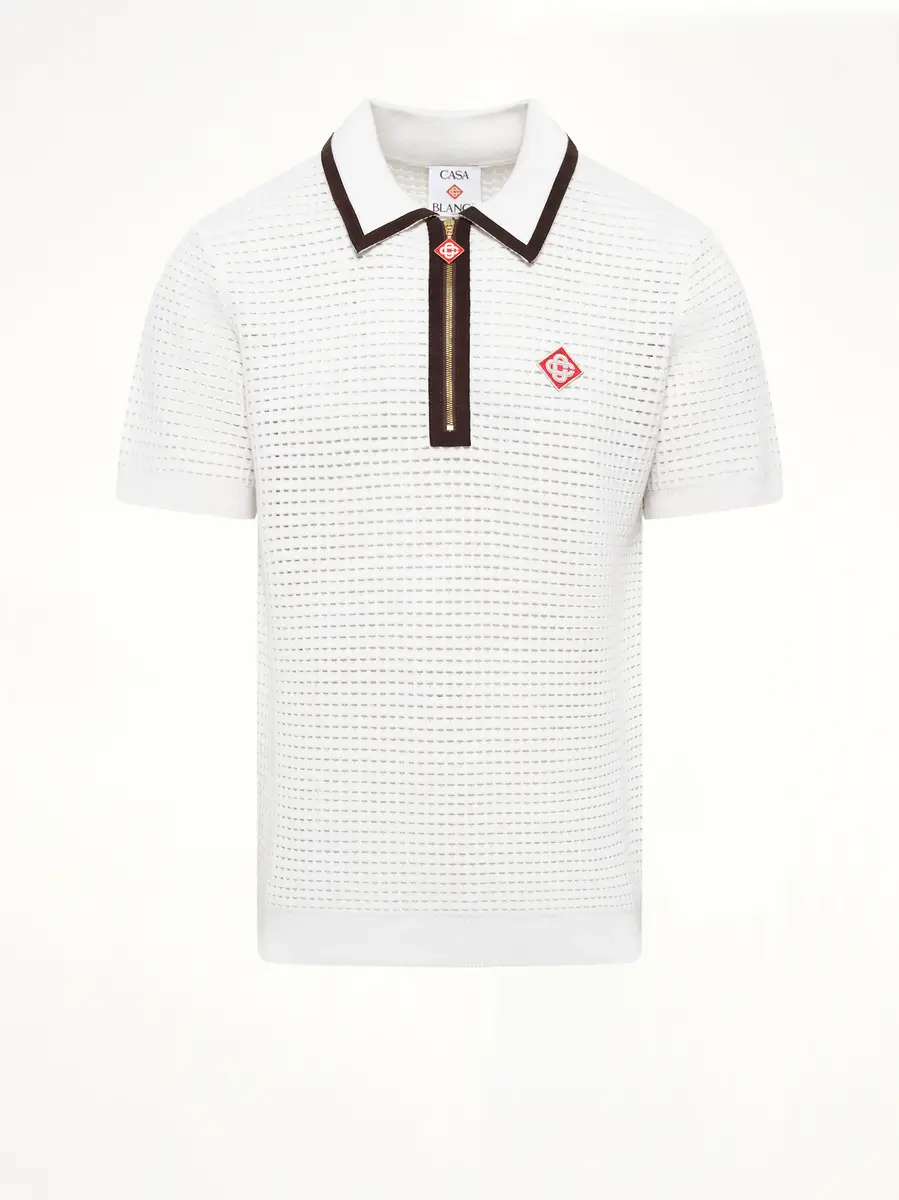 Casablanca Waffle Stitch Polo Shirt | Thumbnail 2 Casablanca Waffle Stitch Polo Shirt | Thumbnail 2
