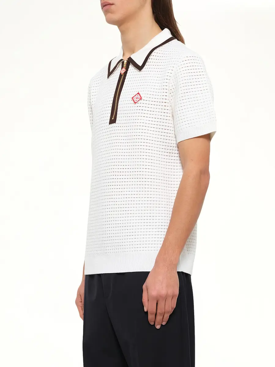 Casablanca Waffle Stitch Polo Shirt | Thumbnail 3 Casablanca Waffle Stitch Polo Shirt | Thumbnail 3