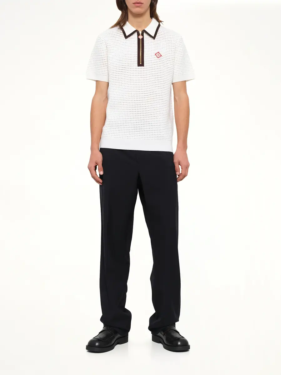 Casablanca Waffle Stitch Polo Shirt | Thumbnail 4 Casablanca Waffle Stitch Polo Shirt | Thumbnail 4