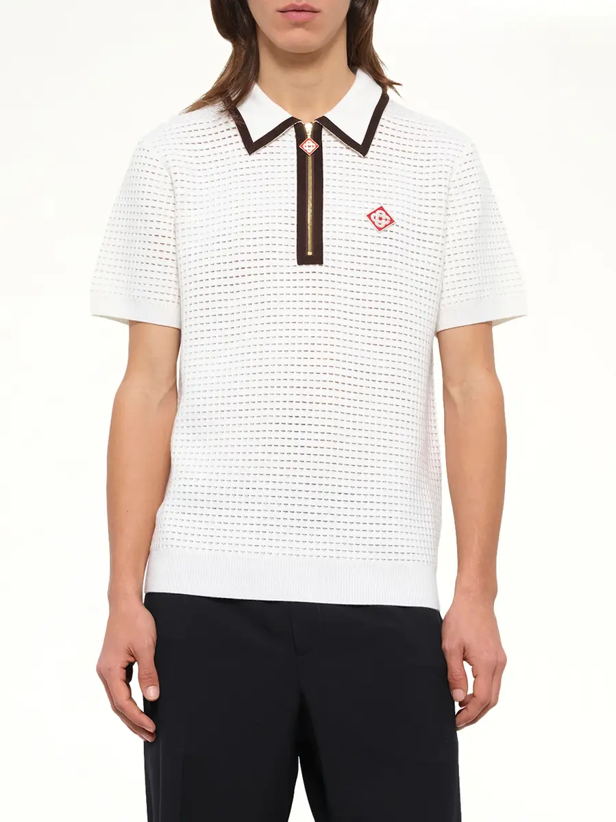 Casablanca Waffle Stitch Polo Shirt | Thumbnail 6 Casablanca Waffle Stitch Polo Shirt | Thumbnail 6