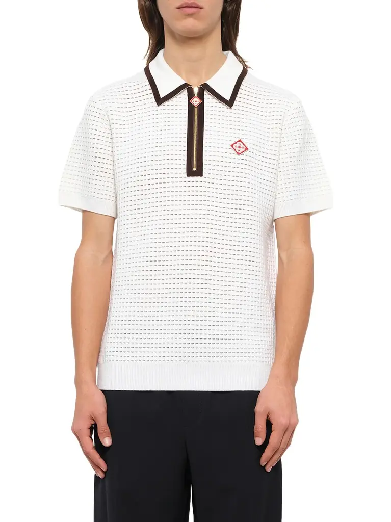 Casablanca Waffle Stitch Polo Shirt