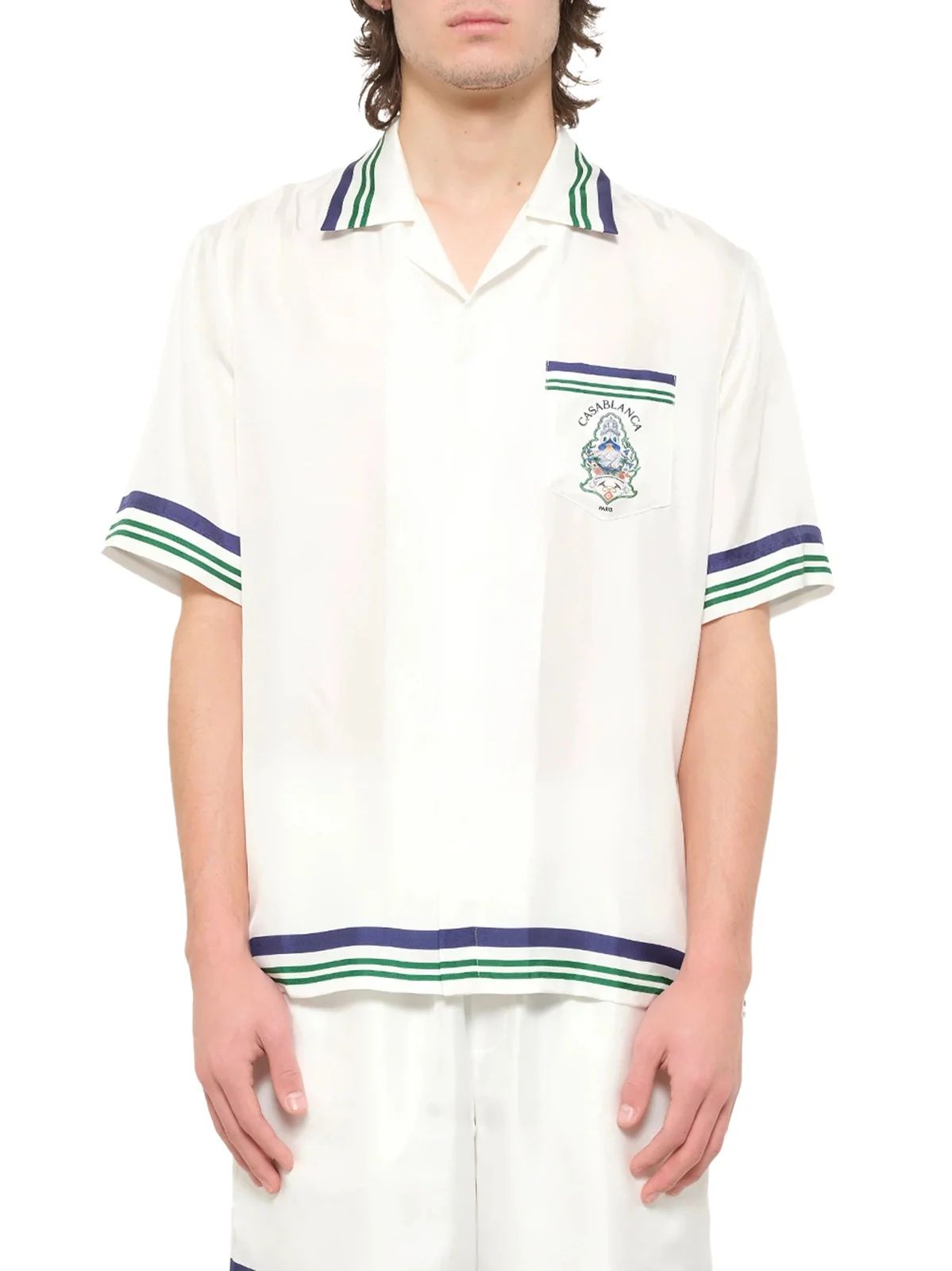 Casablanca Hotel Emblem Cuban Collar SS Shirt