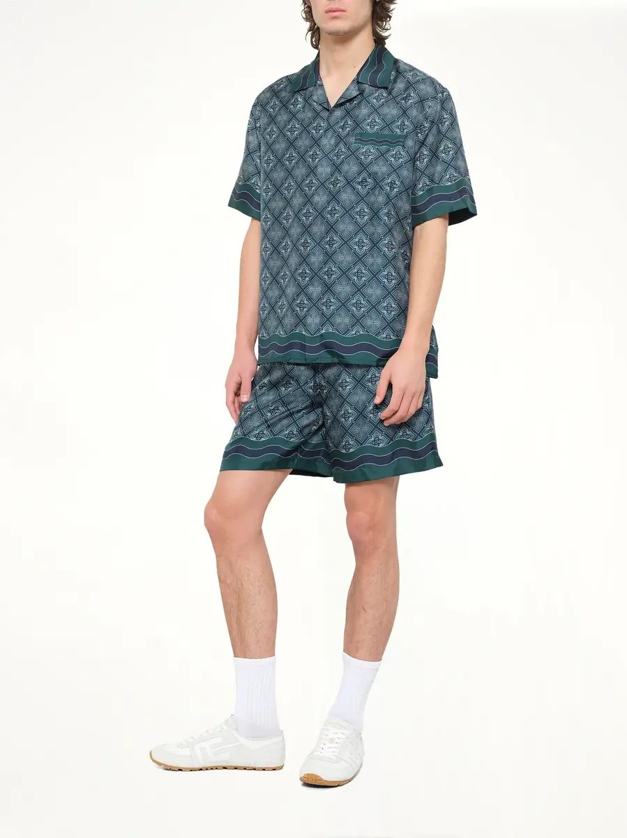 Casablanca Radiating Monogram Cuban Collar SS Shirt | Thumbnail 4 Casablanca Radiating Monogram Cuban Collar SS Shirt | Thumbnail 4