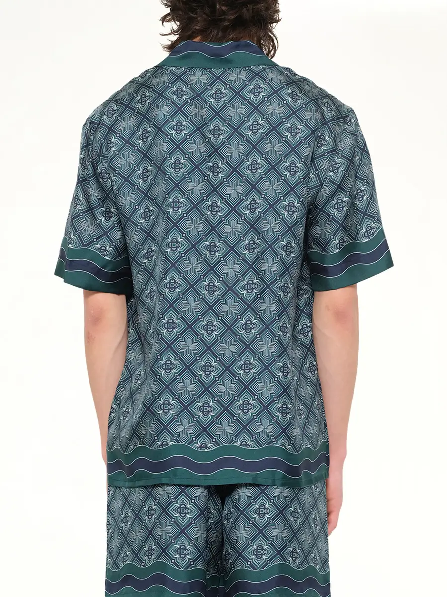 Casablanca Radiating Monogram Cuban Collar SS Shirt | Thumbnail 5 Casablanca Radiating Monogram Cuban Collar SS Shirt | Thumbnail 5