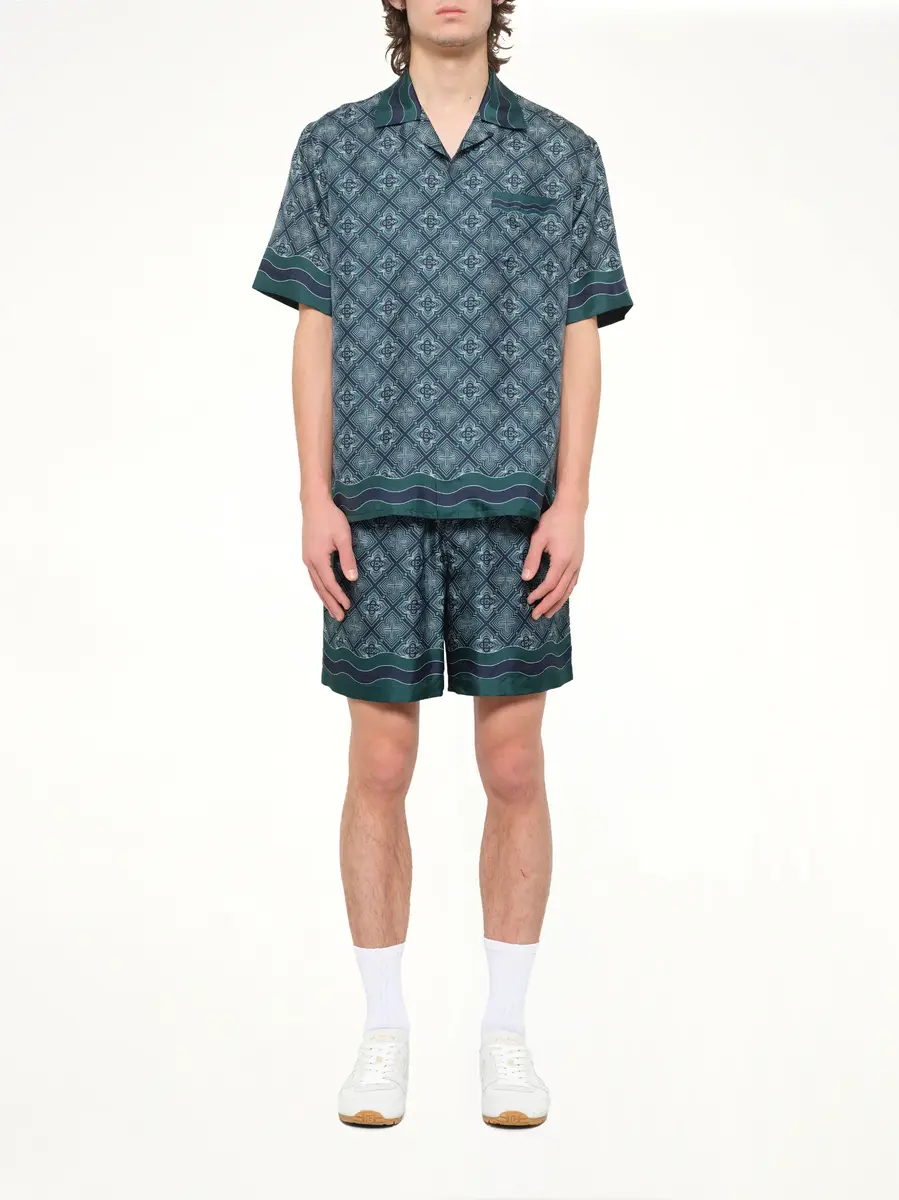 Casablanca Radiating Monogram Cuban Collar SS Shirt | Thumbnail 7 Casablanca Radiating Monogram Cuban Collar SS Shirt | Thumbnail 7
