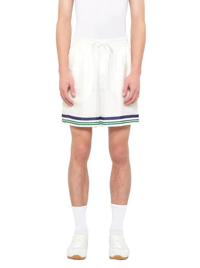 Casablanca Hotel Emblem Silk Shorts