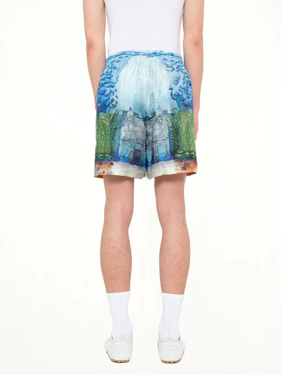 Casablanca Trompe L'oeil Silk Shorts | Thumbnail 5 Casablanca Trompe L'oeil Silk Shorts | Thumbnail 5