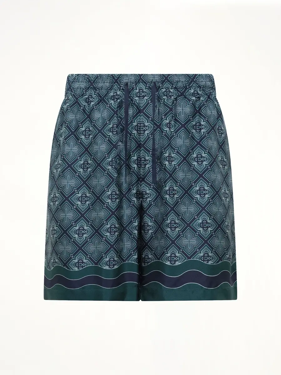 Casablanca Radiating Monogram Silk Shorts | Thumbnail 2