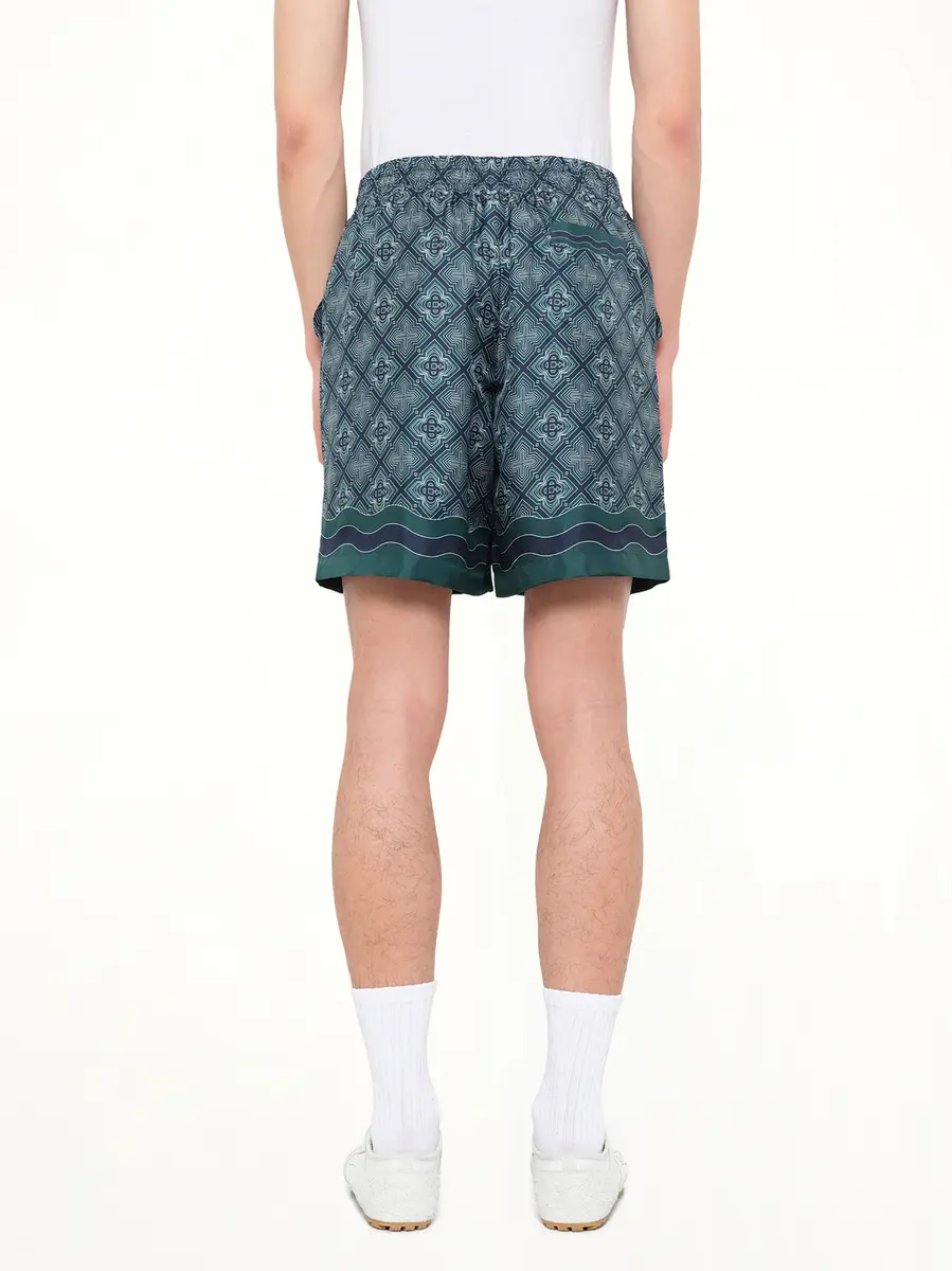 Casablanca Radiating Monogram Silk Shorts | Thumbnail 5