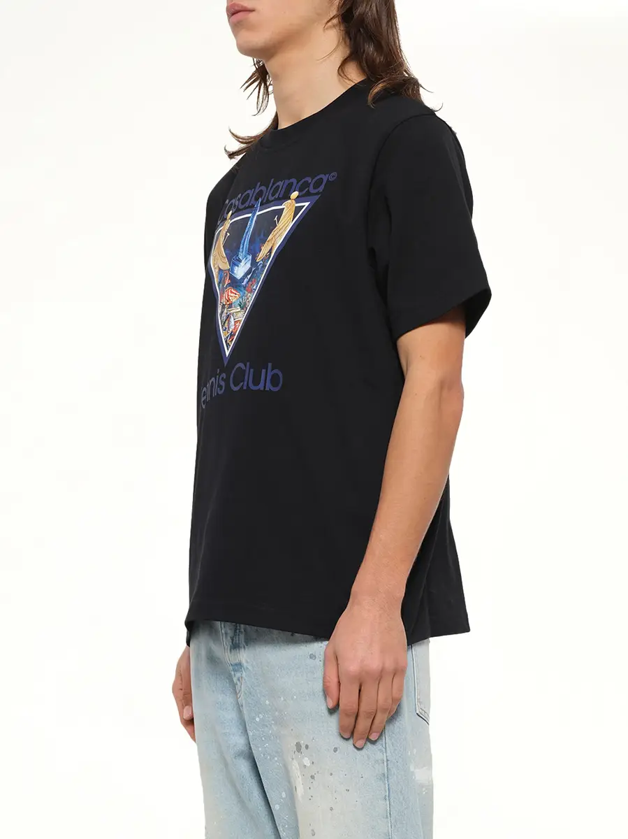 Casablanca Monde Perdu Tennis Club Icon Printed Classic T-shirt | Thumbnail 3 Casablanca Monde Perdu Tennis Club Icon Printed Classic T-shirt | Thumbnail 3
