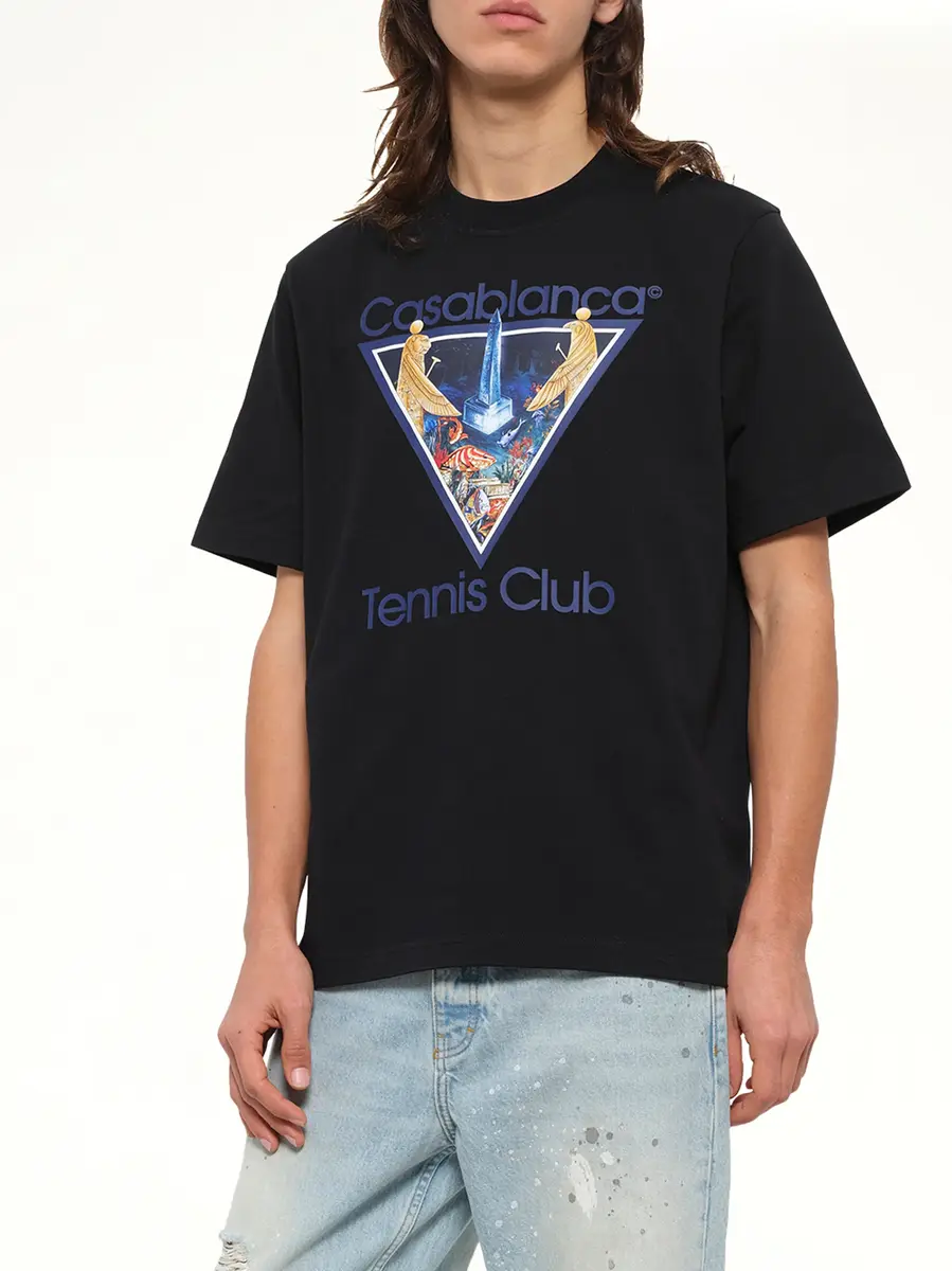 Casablanca Monde Perdu Tennis Club Icon Printed Classic T-shirt | Thumbnail 6 Casablanca Monde Perdu Tennis Club Icon Printed Classic T-shirt | Thumbnail 6
