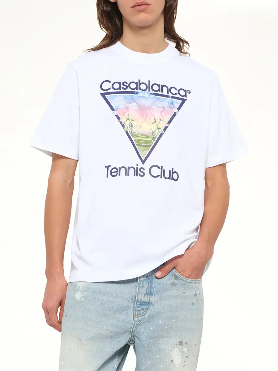 Casablanca Tennis Icon Printed Classic T-shirt | Thumbnail 6