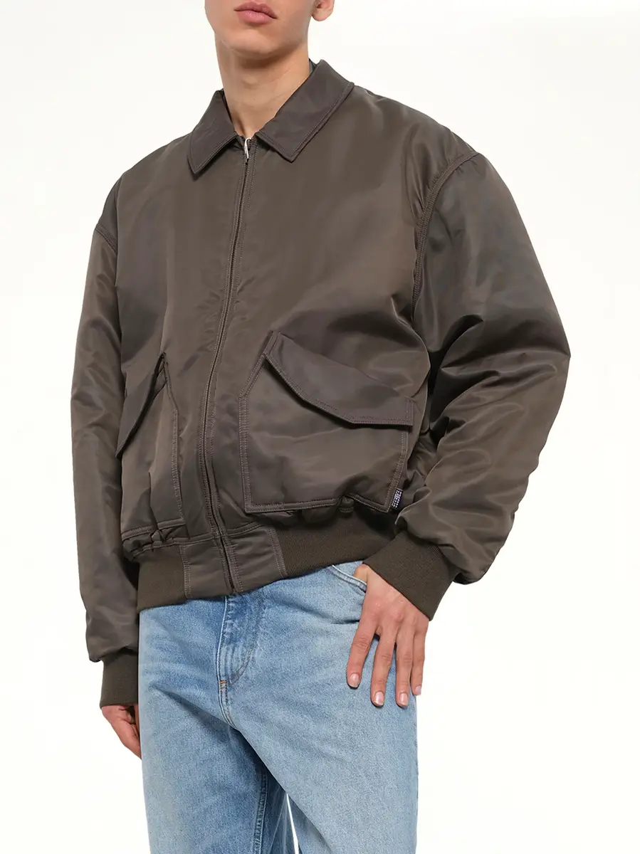 MM6 MAISON MARGIELA Nylon Bomber Jacket in Gasolina Grey | Thumbnail 6 MM6 MAISON MARGIELA Nylon Bomber Jacket in Gasolina Grey | Thumbnail 6