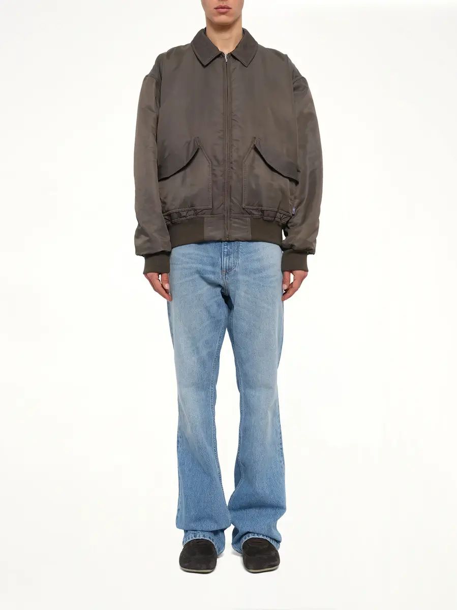 MM6 MAISON MARGIELA Nylon Bomber Jacket in Gasolina Grey | Thumbnail 7 MM6 MAISON MARGIELA Nylon Bomber Jacket in Gasolina Grey | Thumbnail 7