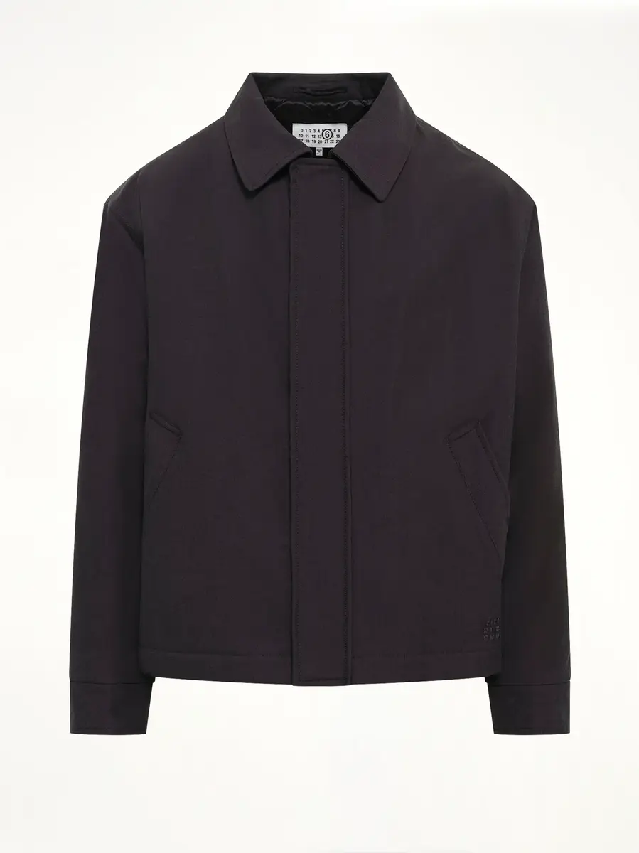 MM6 MAISON MARGIELA Wool Shirting Jacket in Anthracite | Thumbnail 2 MM6 MAISON MARGIELA Wool Shirting Jacket in Anthracite | Thumbnail 2