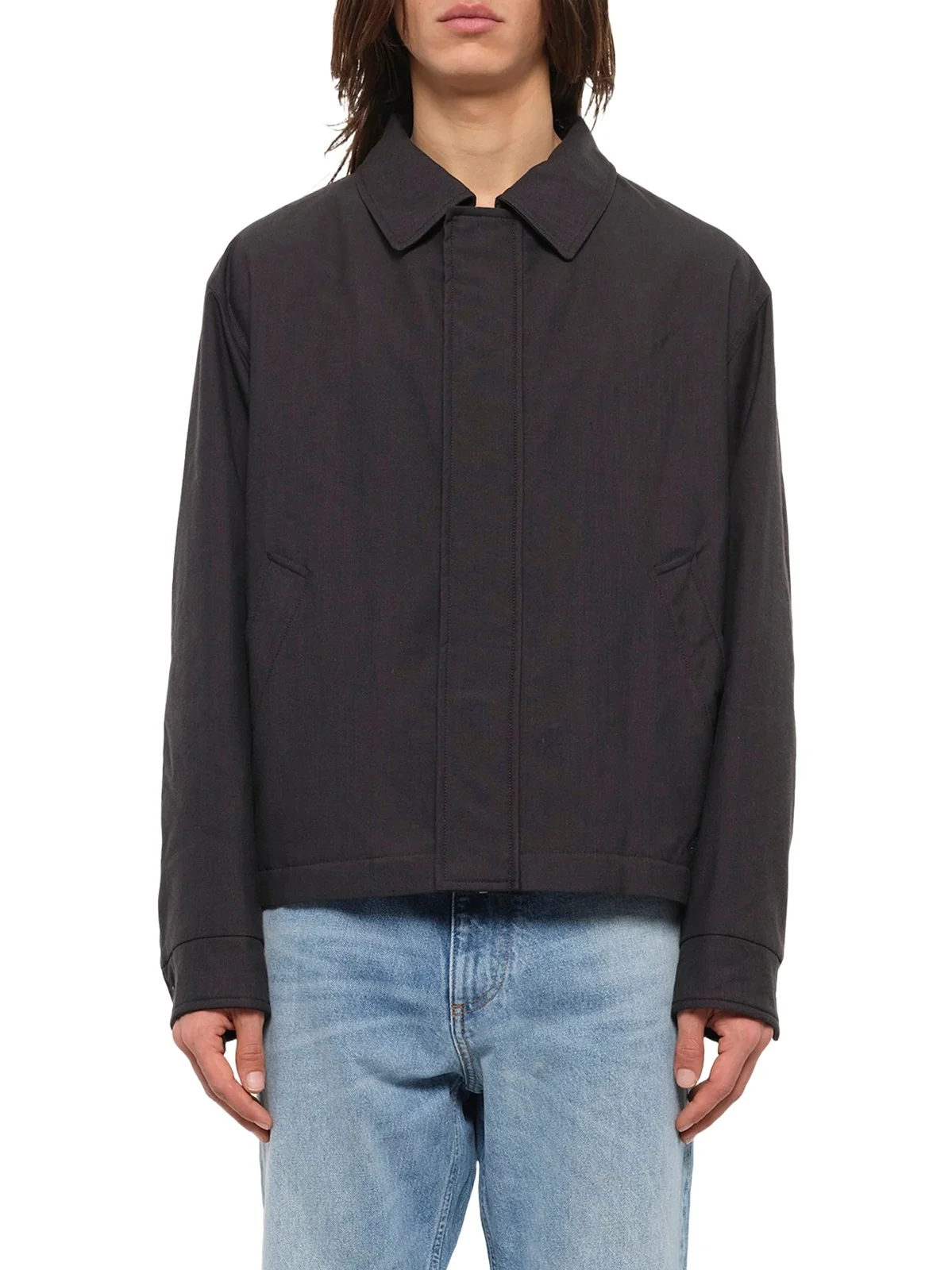 MM6 MAISON MARGIELA Wool Shirting Jacket in Anthracite