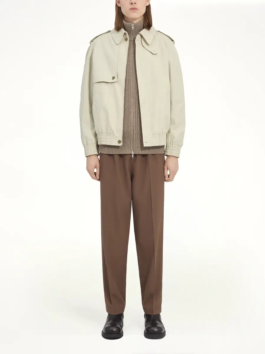 MM6 MAISON MARGIELA Light Cotton Twill Jacket in Ecrù | Thumbnail 4 MM6 MAISON MARGIELA Light Cotton Twill Jacket in Ecrù | Thumbnail 4