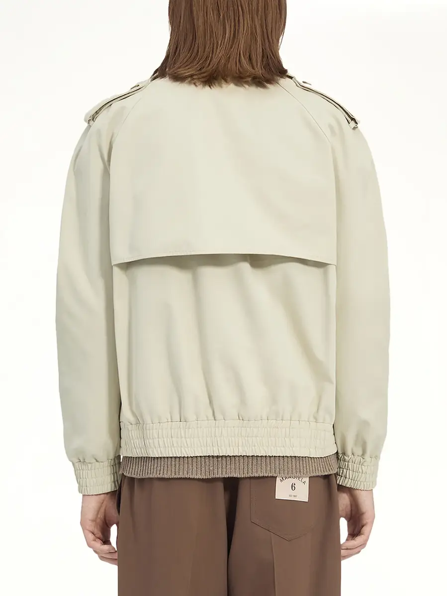 MM6 MAISON MARGIELA Light Cotton Twill Jacket in Ecrù | Thumbnail 5 MM6 MAISON MARGIELA Light Cotton Twill Jacket in Ecrù | Thumbnail 5