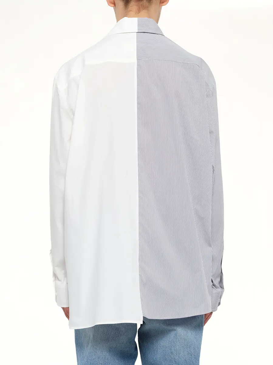 MM6 MAISON MARGIELA Long-sleeved Shirt in Off White/grey | Thumbnail 5 MM6 MAISON MARGIELA Long-sleeved Shirt in Off White/grey | Thumbnail 5