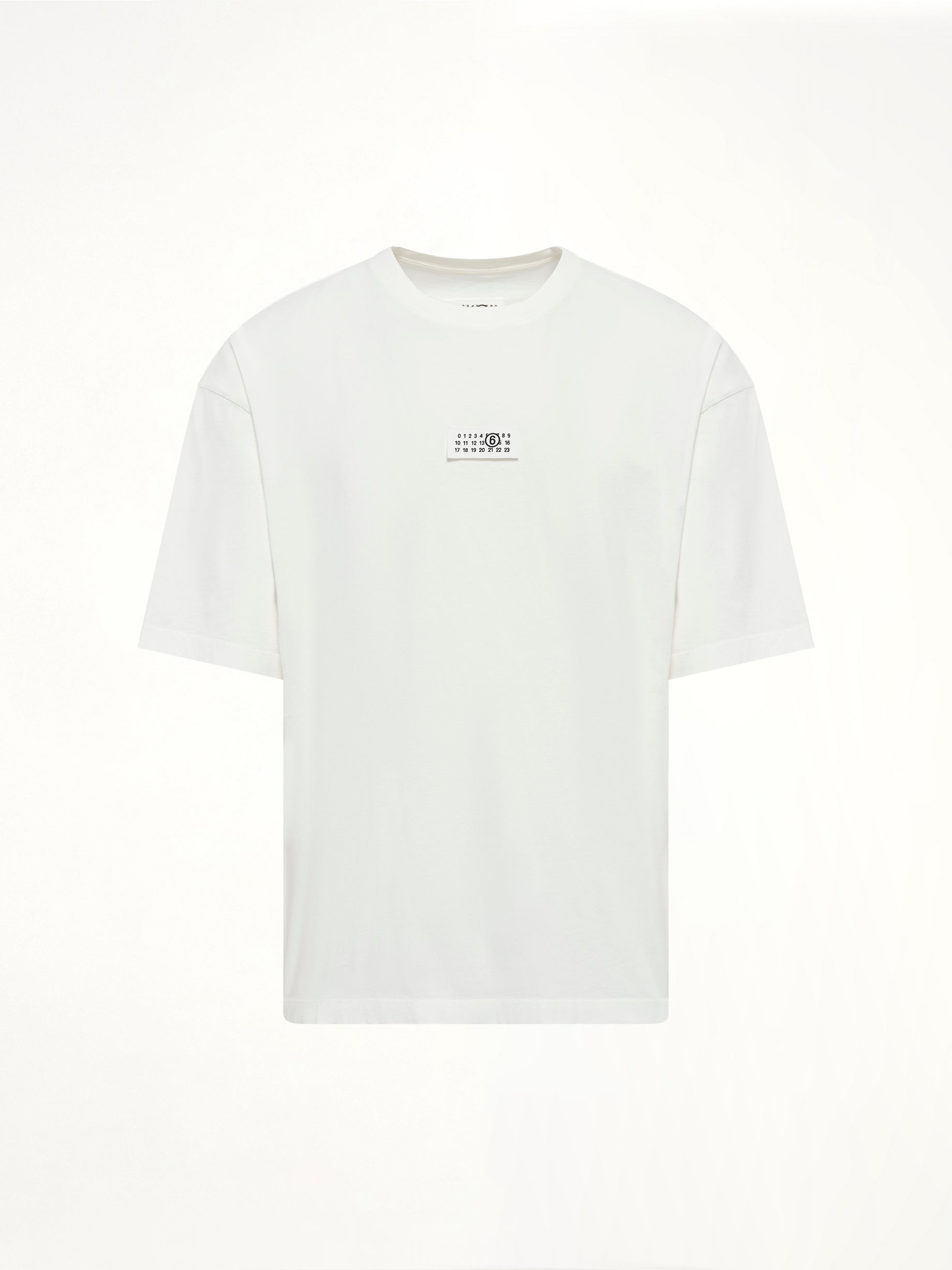 MM6 MAISON MARGIELA Mm6 Patch T-shirt in Off White | Thumbnail 2 MM6 MAISON MARGIELA Mm6 Patch T-shirt in Off White | Thumbnail 2