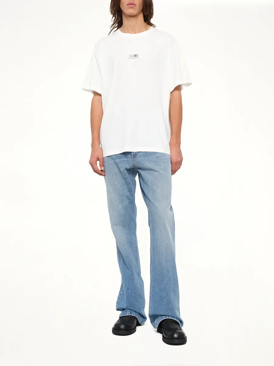 MM6 MAISON MARGIELA Mm6 Patch T-shirt in Off White | Thumbnail 4 MM6 MAISON MARGIELA Mm6 Patch T-shirt in Off White | Thumbnail 4