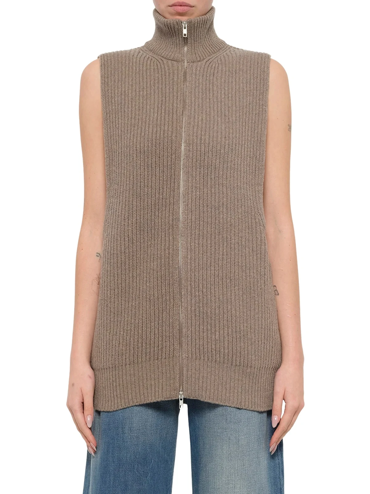 Gilet in Beige Melange Gilet in Beige Melange