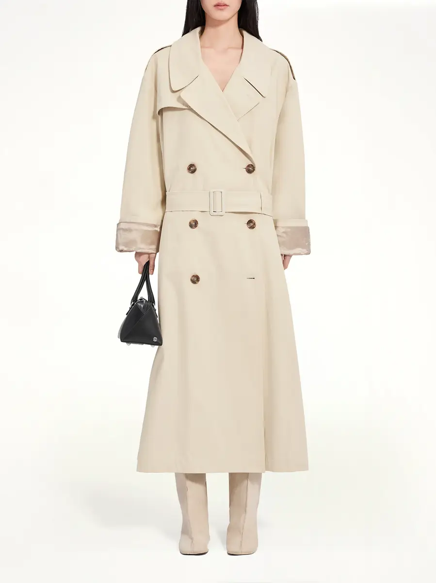 MM6 MAISON MARGIELA Trench Coat in Ecrù | Thumbnail 4 MM6 MAISON MARGIELA Trench Coat in Ecrù | Thumbnail 4