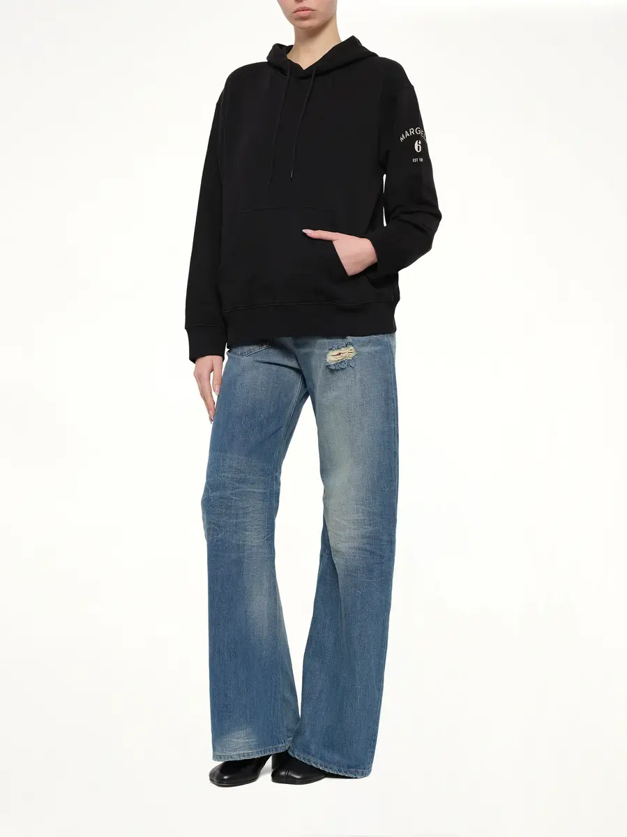 MM6 MAISON MARGIELA Sleeve Logo Hoodie | Thumbnail 4 MM6 MAISON MARGIELA Sleeve Logo Hoodie | Thumbnail 4