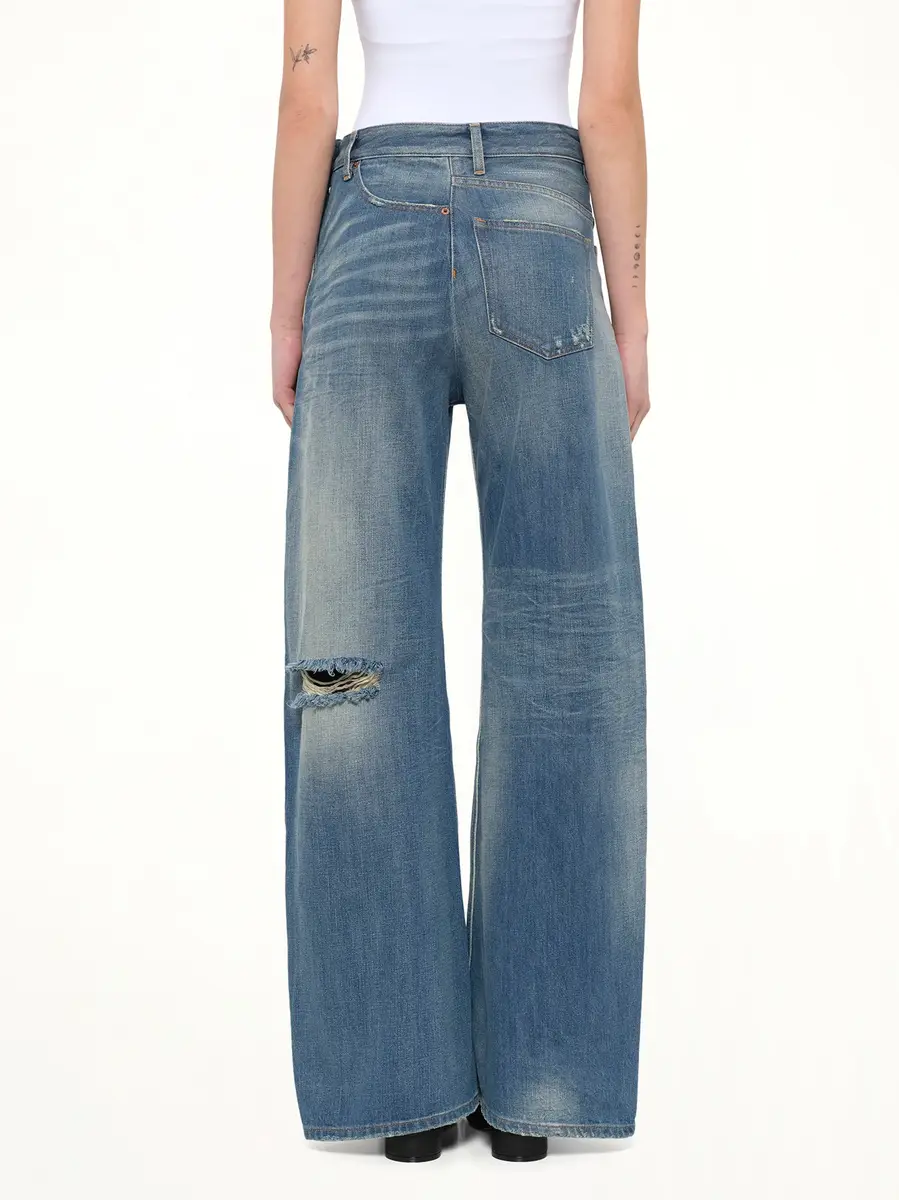 MM6 MAISON MARGIELA 90° Twist Denim Jeans in Medium Blue | Thumbnail 5 MM6 MAISON MARGIELA 90° Twist Denim Jeans in Medium Blue | Thumbnail 5